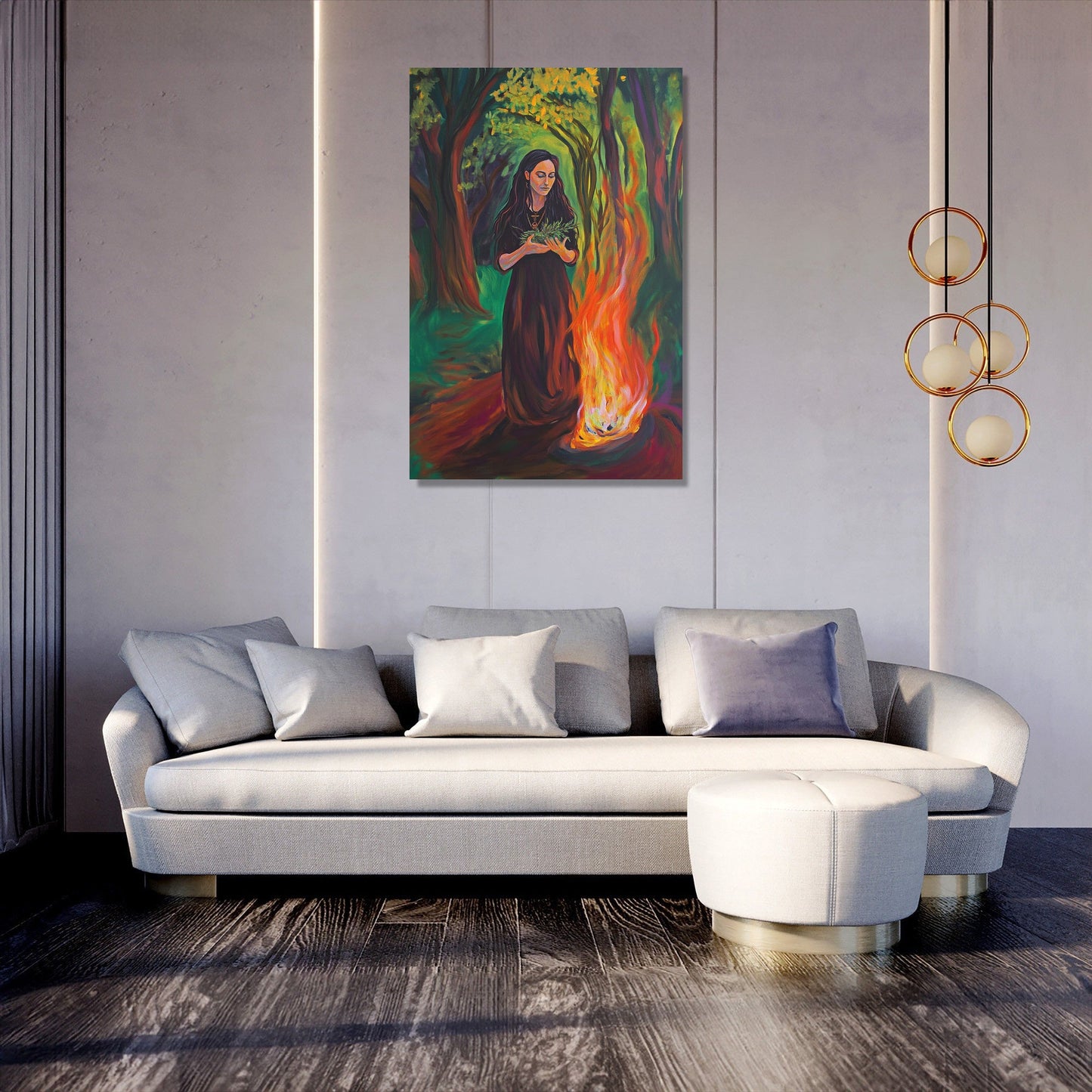 Bealtaine Priestess Offering Canvas