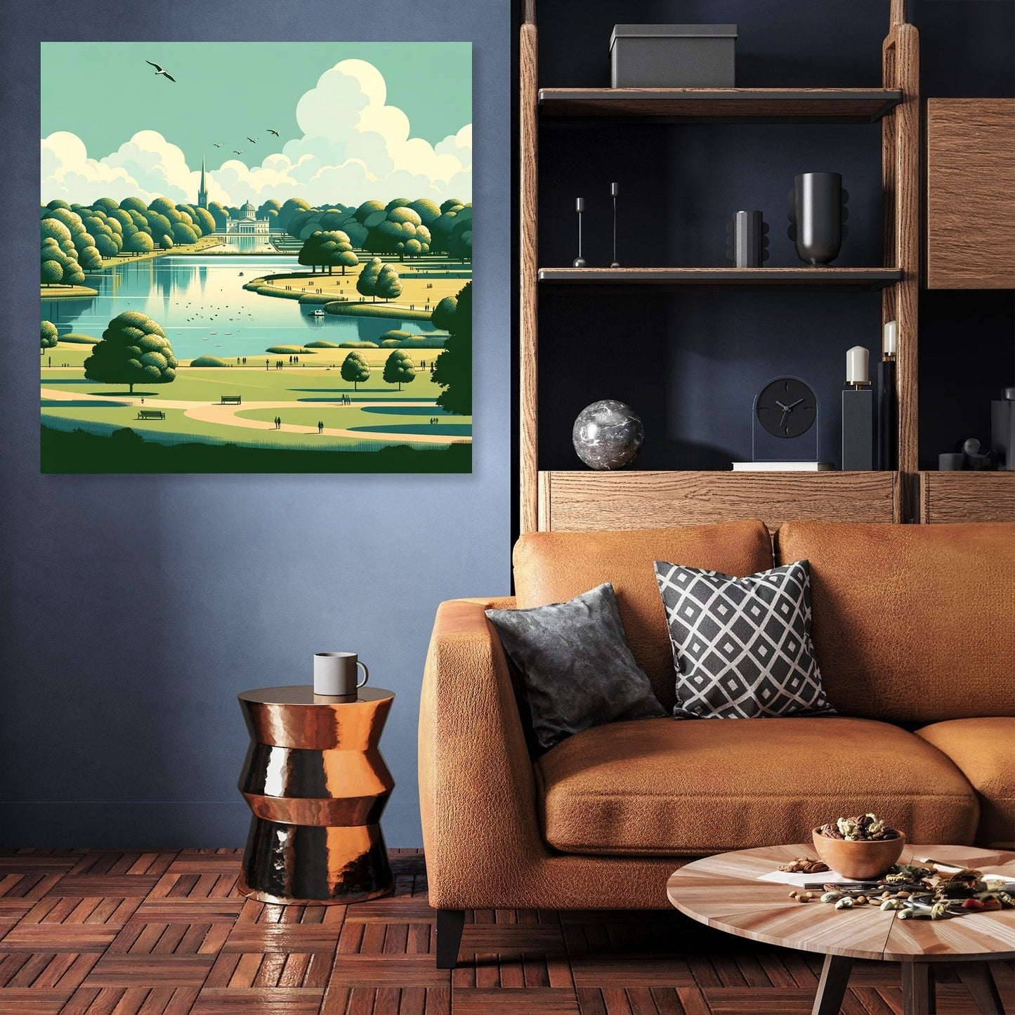 London Hyde Park Minimalist Tranquility Canvas