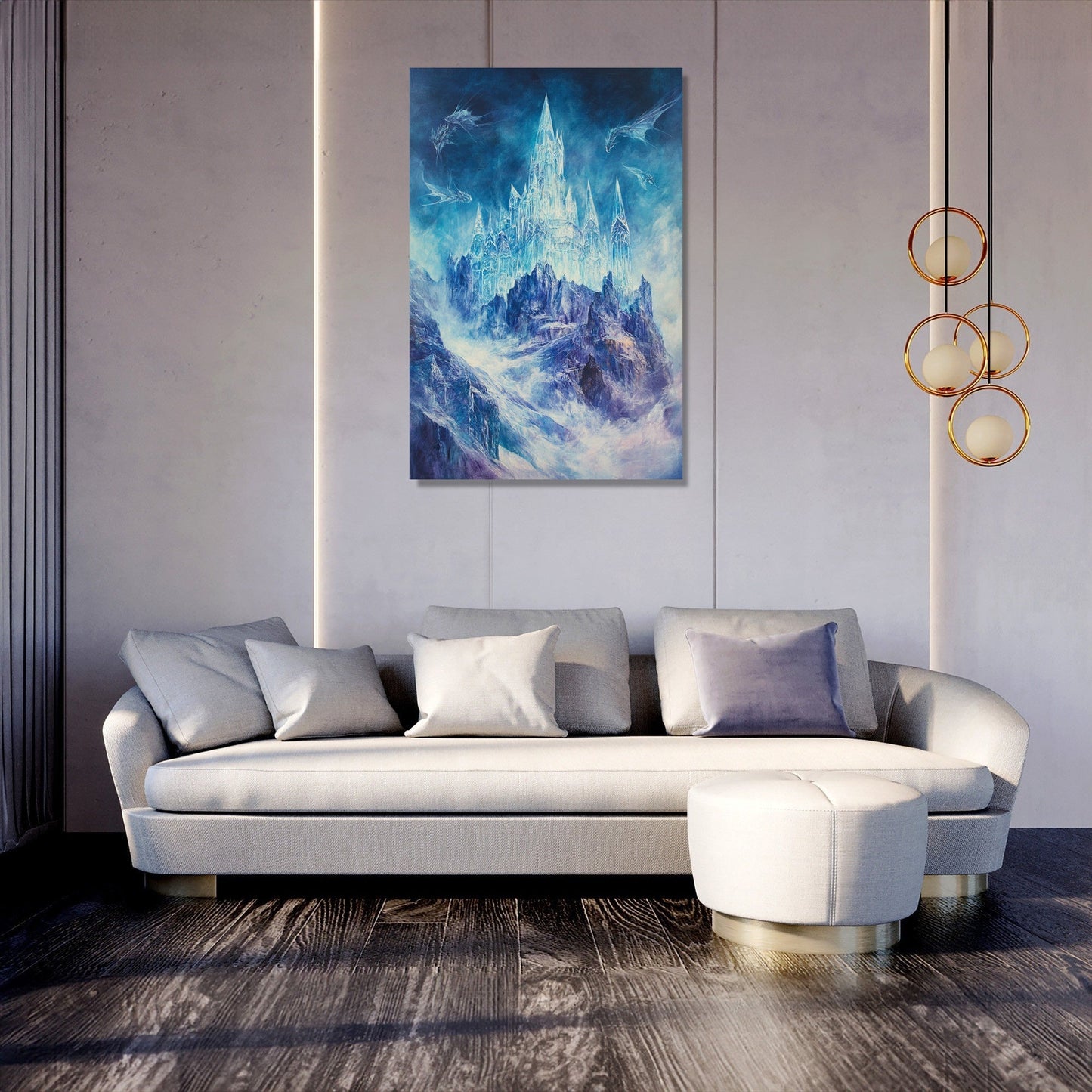 Enigmatic Crystal Castle Canvas