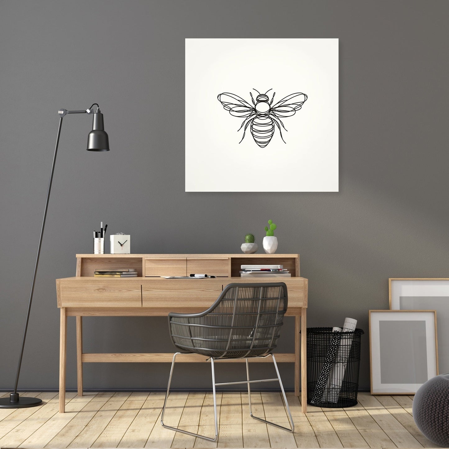 Bee in Monochrome Canvas