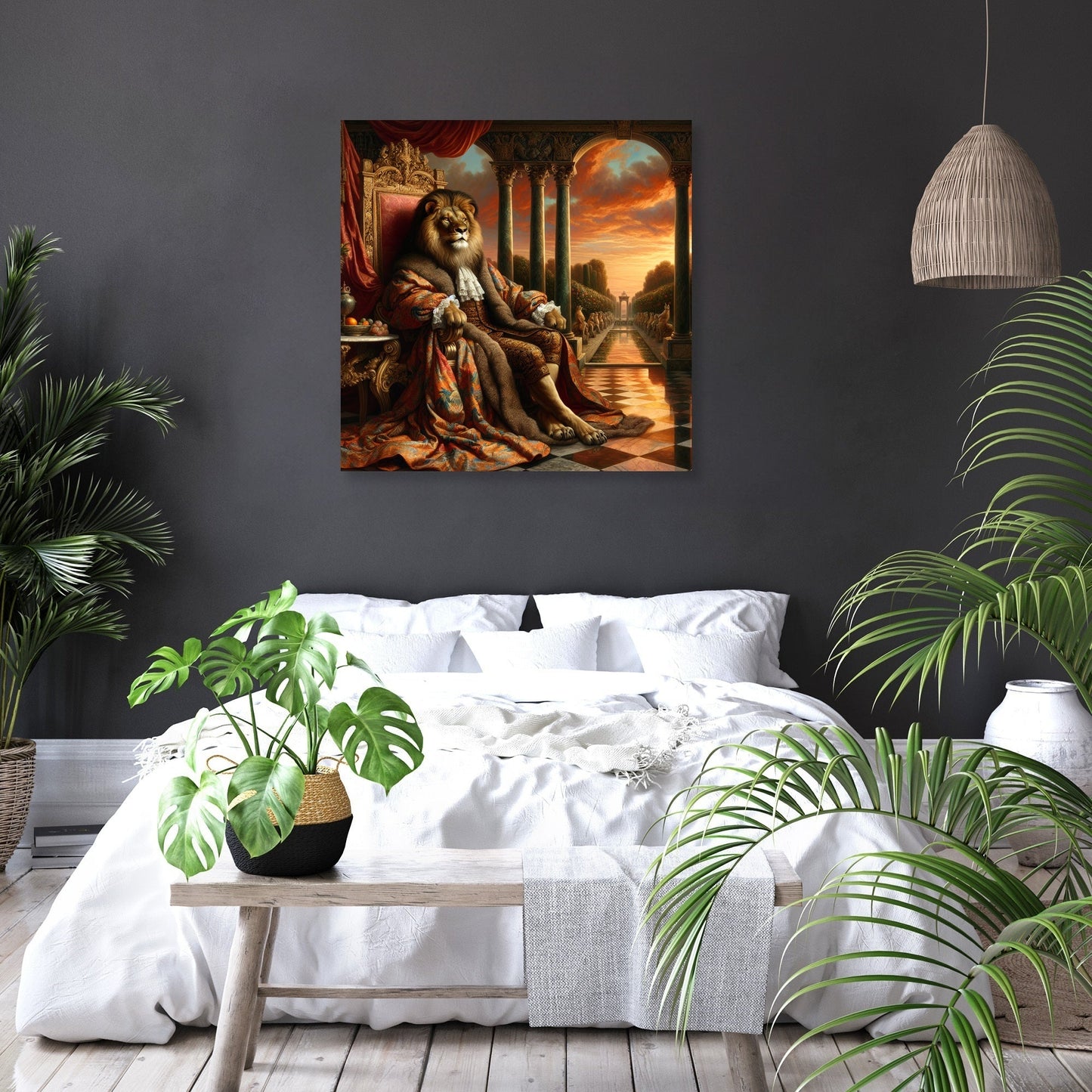 Regal Lion's Kingdom Sunset Canvas