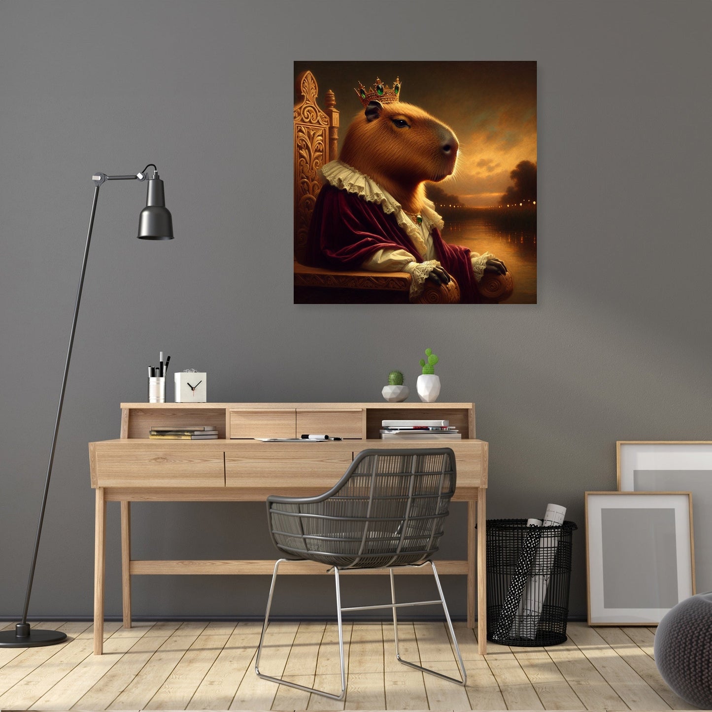 Regal Capybara Twilight Canvas