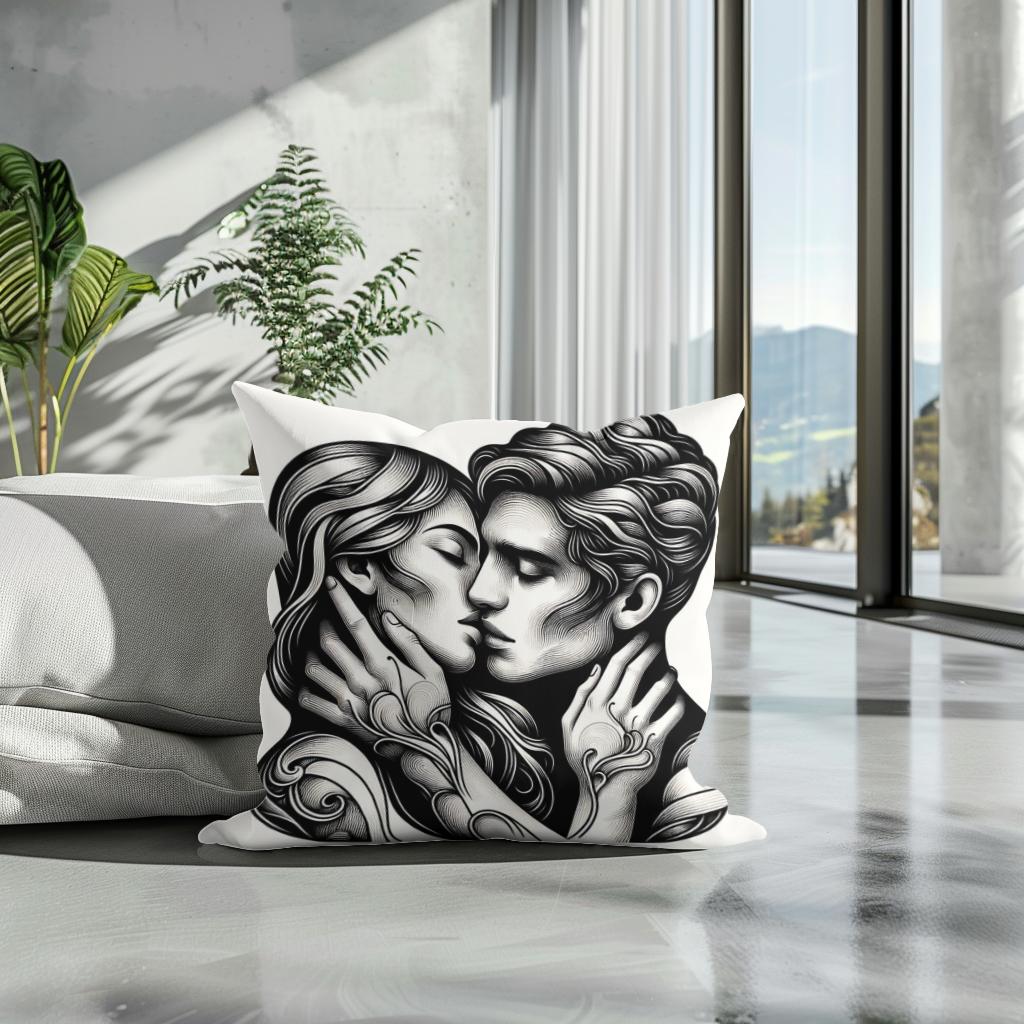Golden Kiss Cotton Cushion