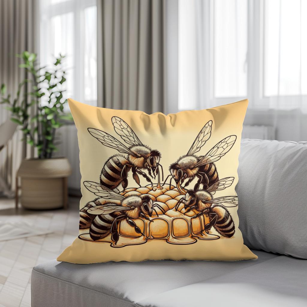 Honeyed Harmony Cotton Cushion