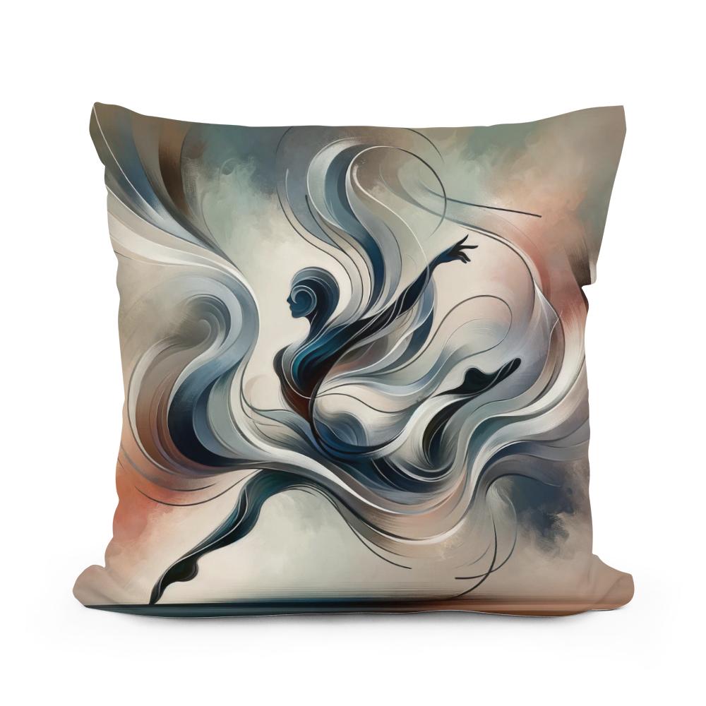 Fluid Dance Cotton Cushion