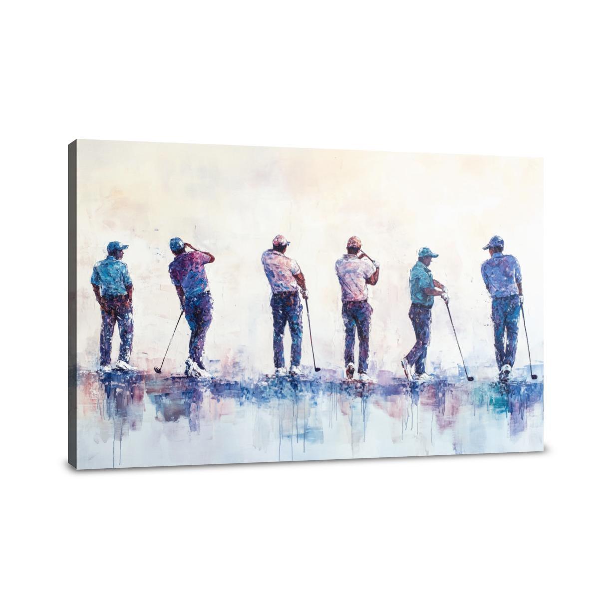 Golfers in Motion Canvas