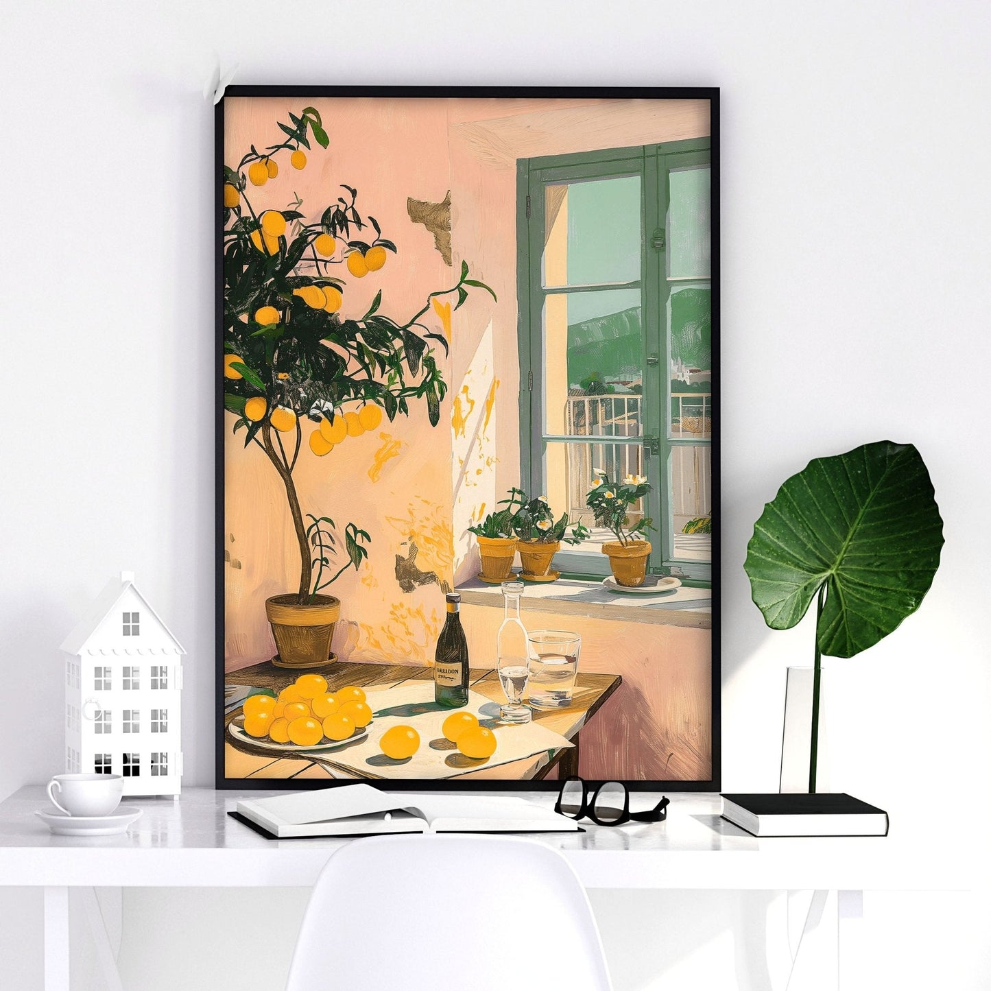 Big Canvas For Home Office | Set of 3 Italian Lifestyle Wall art Prints