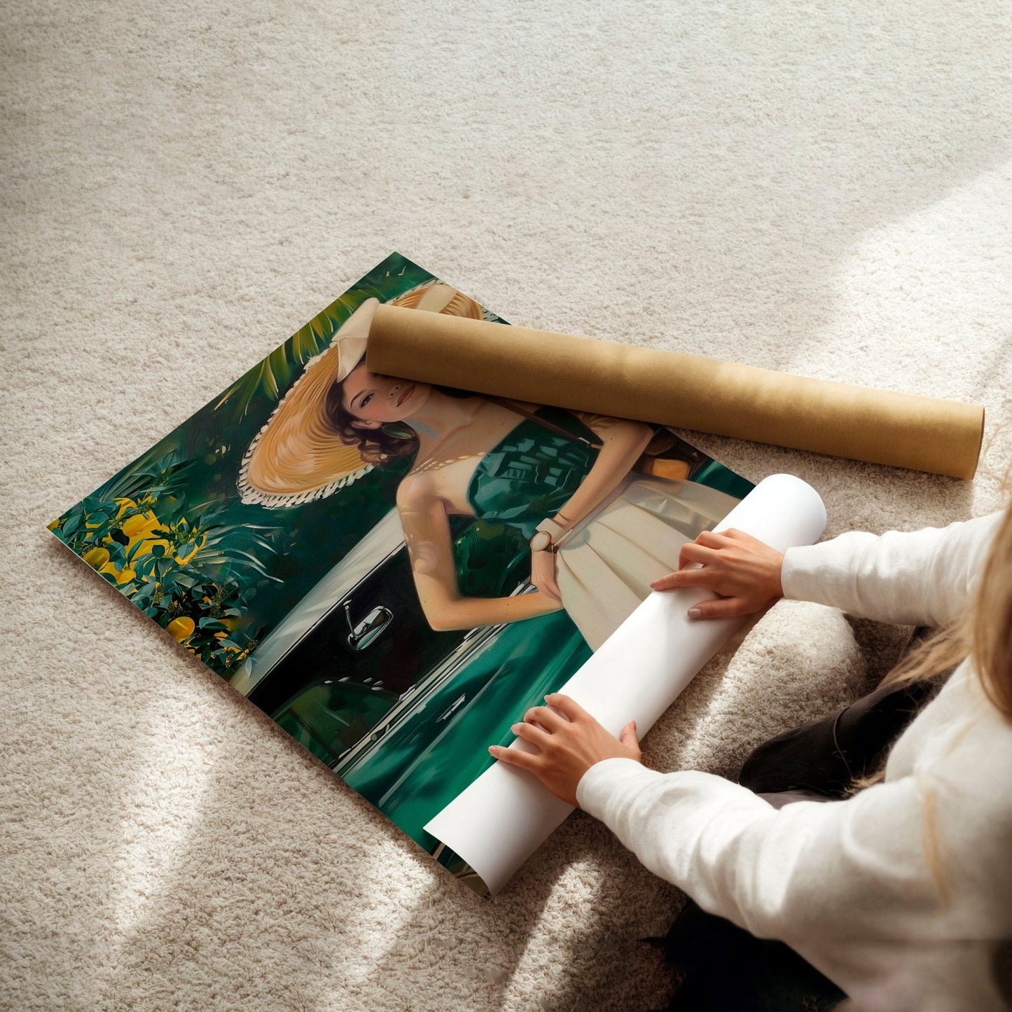 Big Canvas For Home Office | Set of 3 Italian Lifestyle Wall art Prints