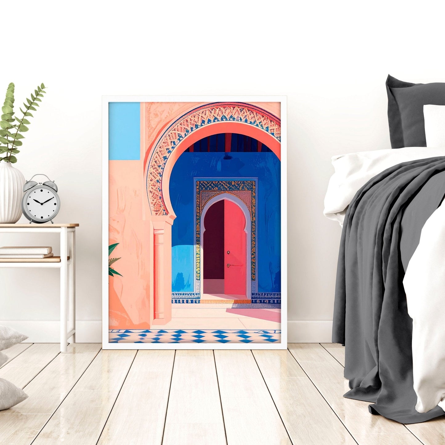 Big Framed Wall Art | Set of 2 Moroccan Inspired Wall art Prints