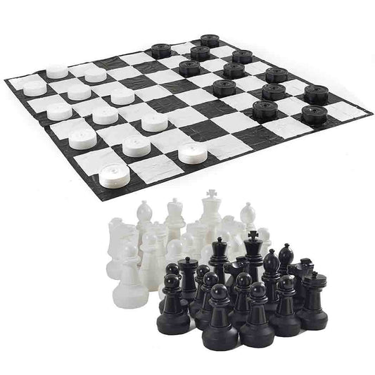 Giant Chess + Giant Draughts + Mat Package (3m x 3m)