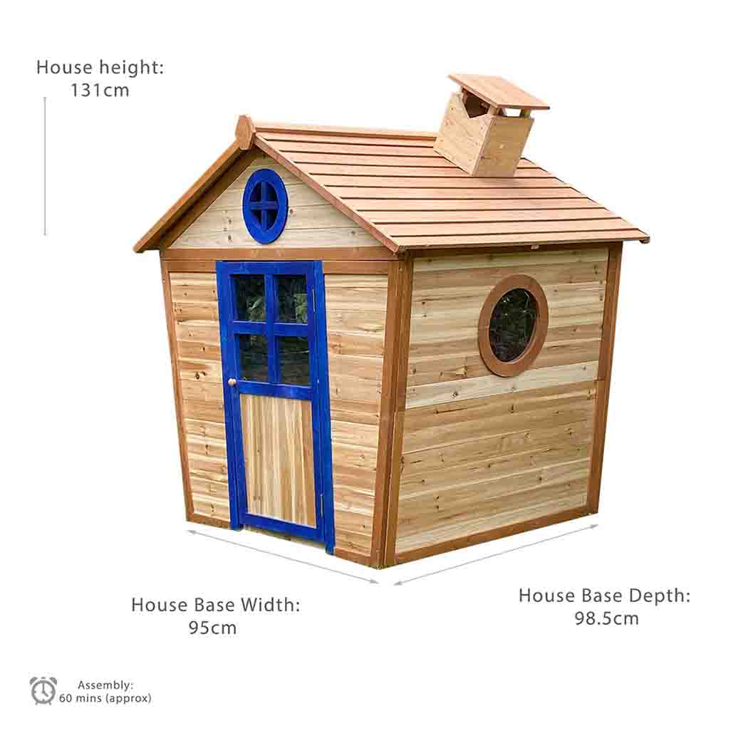 Redwood Lodge Wooden Playhouse – Pre-Painted Fir