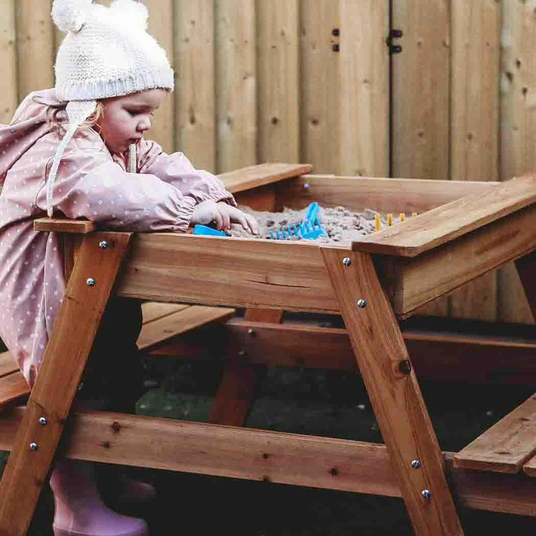 Picnic Table Sandpit with Lid