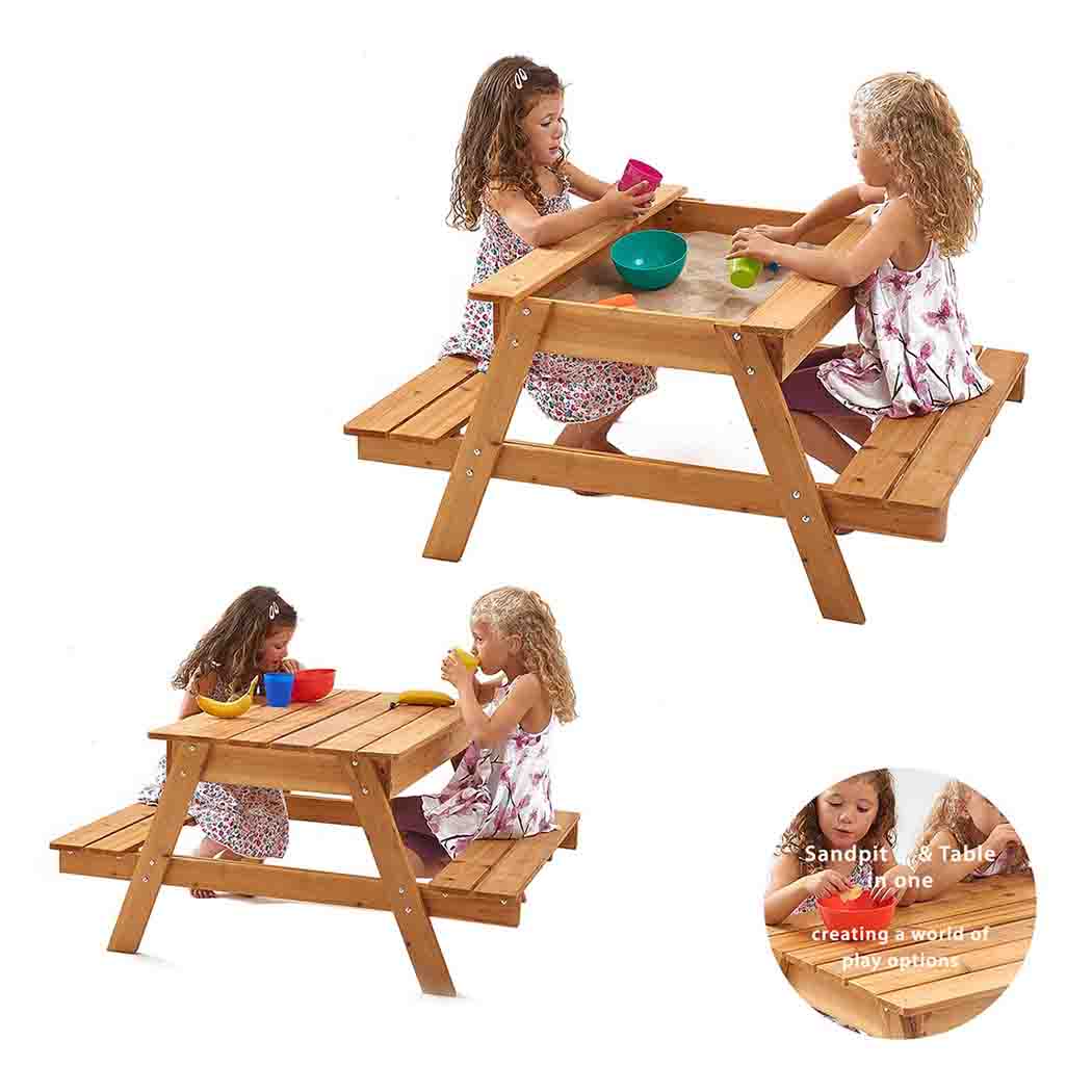 Picnic Table Sandpit with Lid