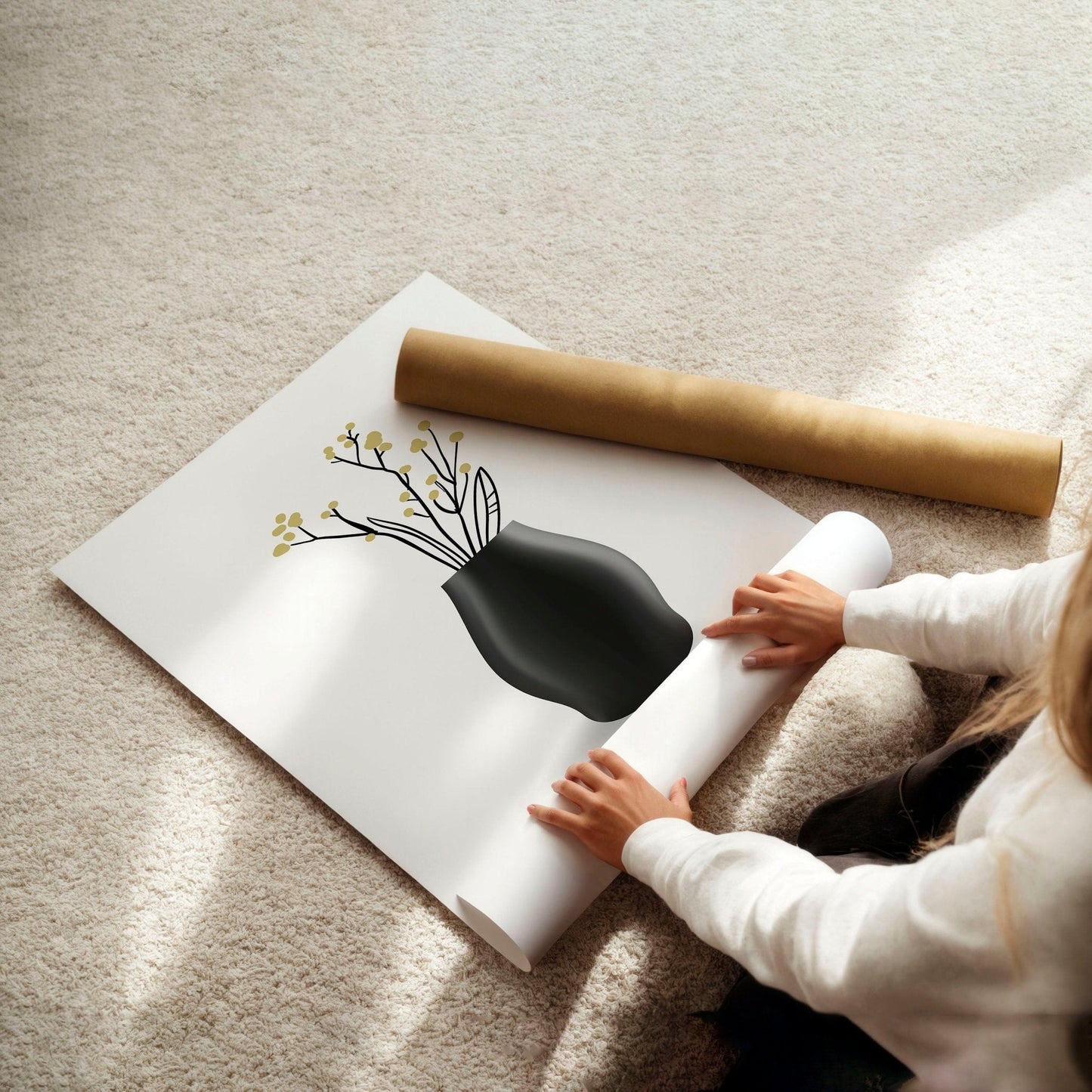 Big Paintings For Living Room | Set of 3 Botanical Wall art Prints