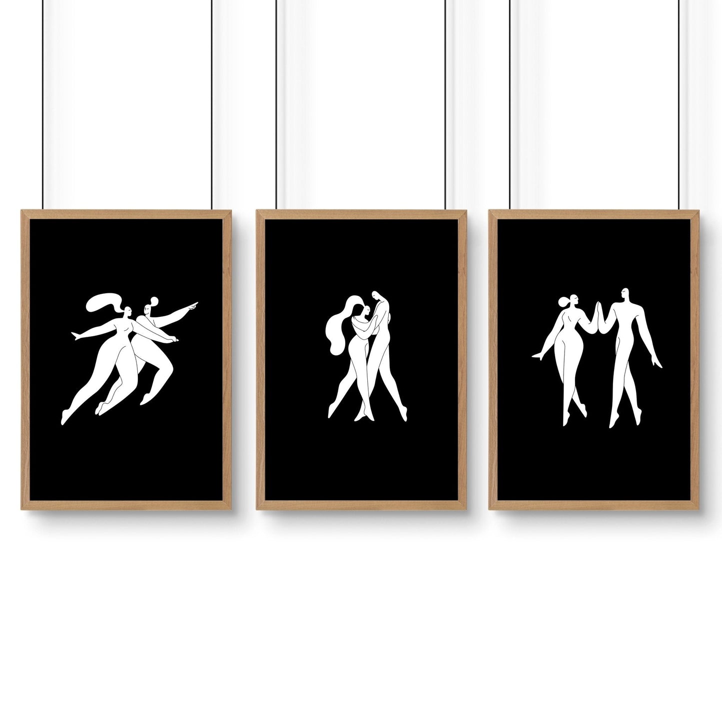 Big Pictures For Bedroom | Set of 3 Minimalist Wall art Prints