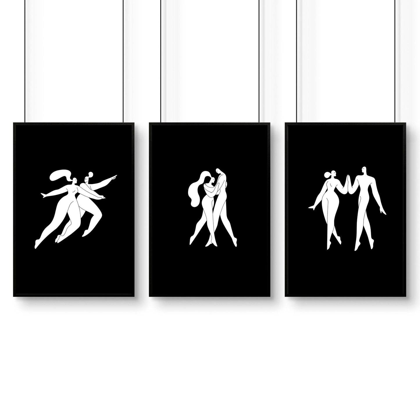 Big Pictures For Bedroom | Set of 3 Minimalist Wall art Prints