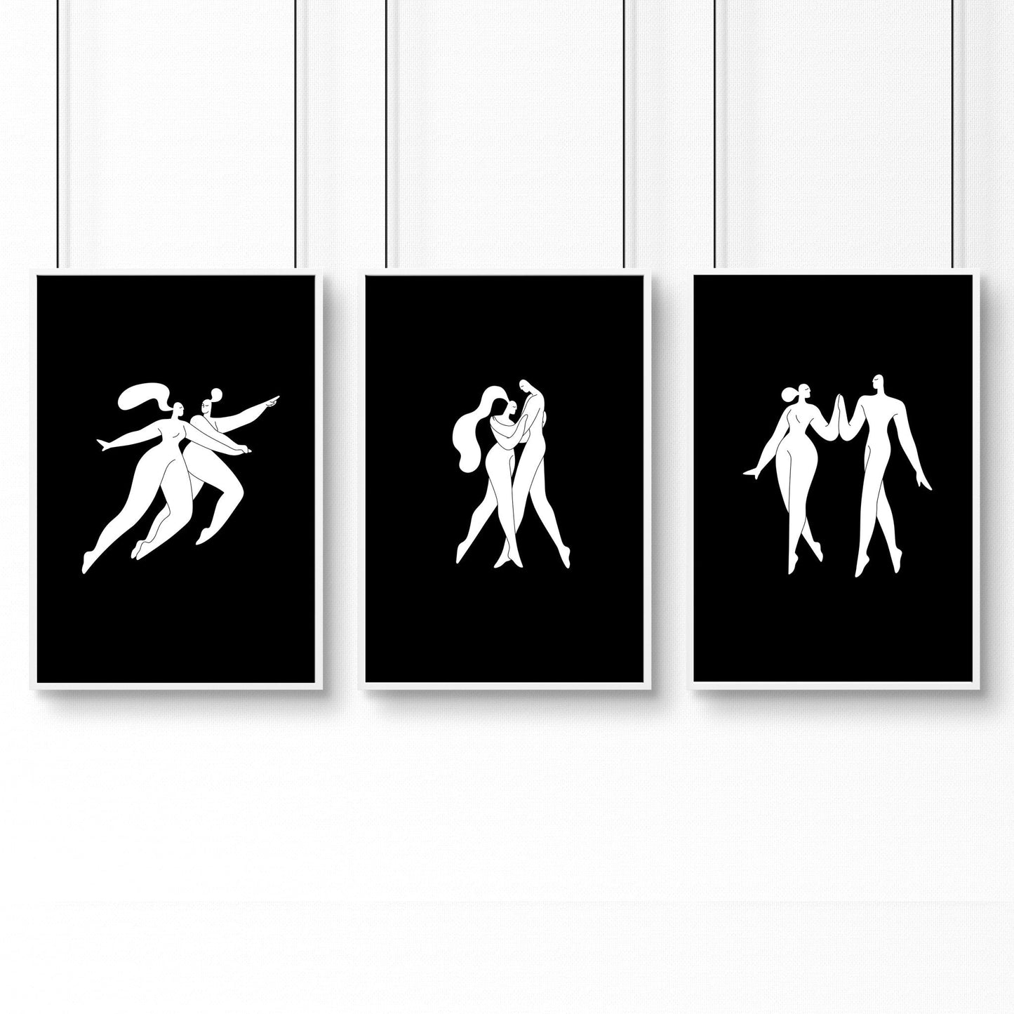 Big Pictures For Bedroom | Set of 3 Minimalist Wall art Prints