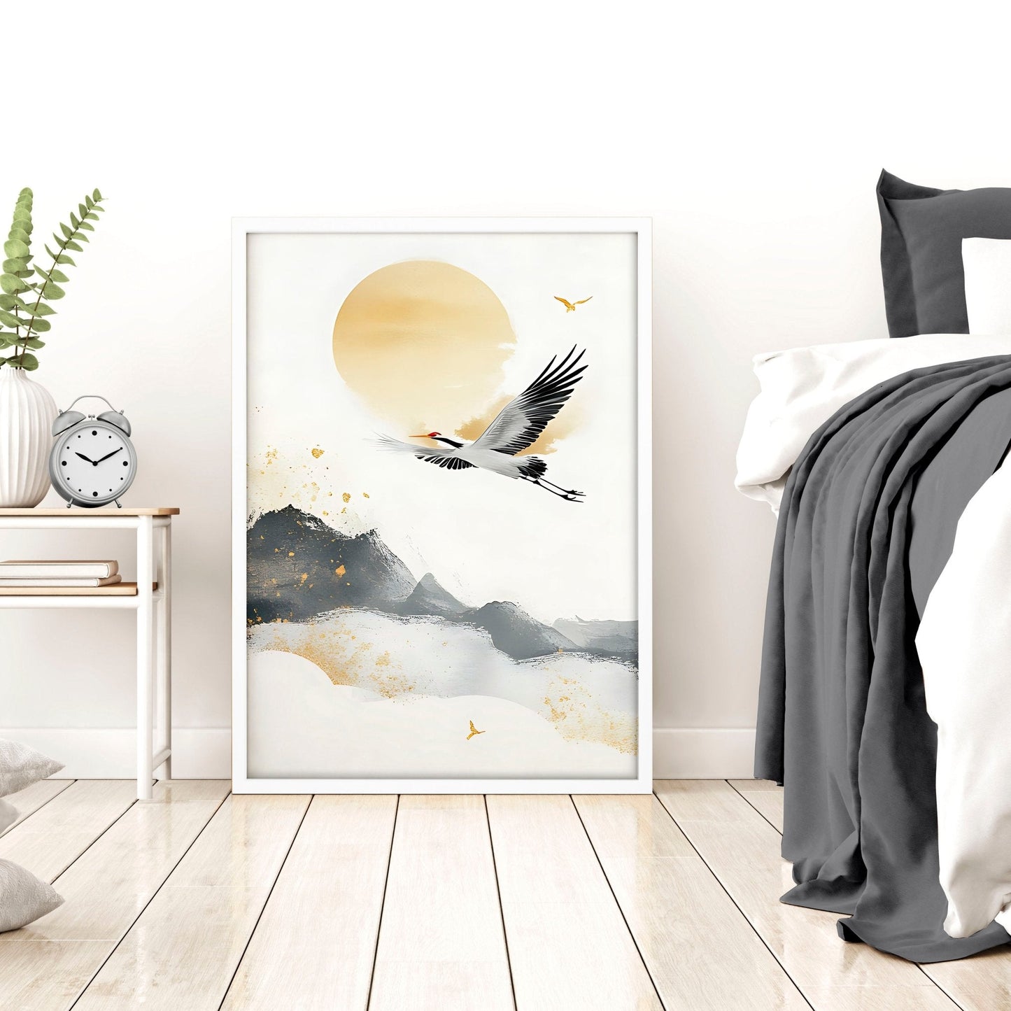 Big Wall Art For Bedroom | Set of 3 Asian Inspired Wall art Prints