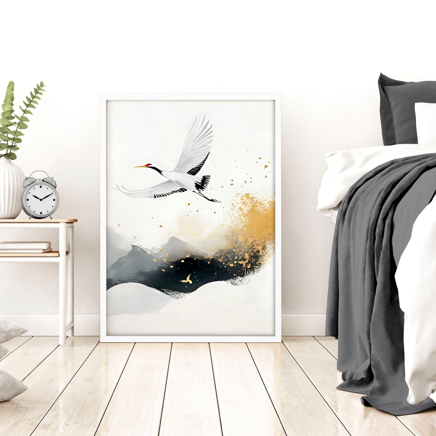 Big Wall Art For Bedroom | Set of 3 Asian Inspired Wall art Prints