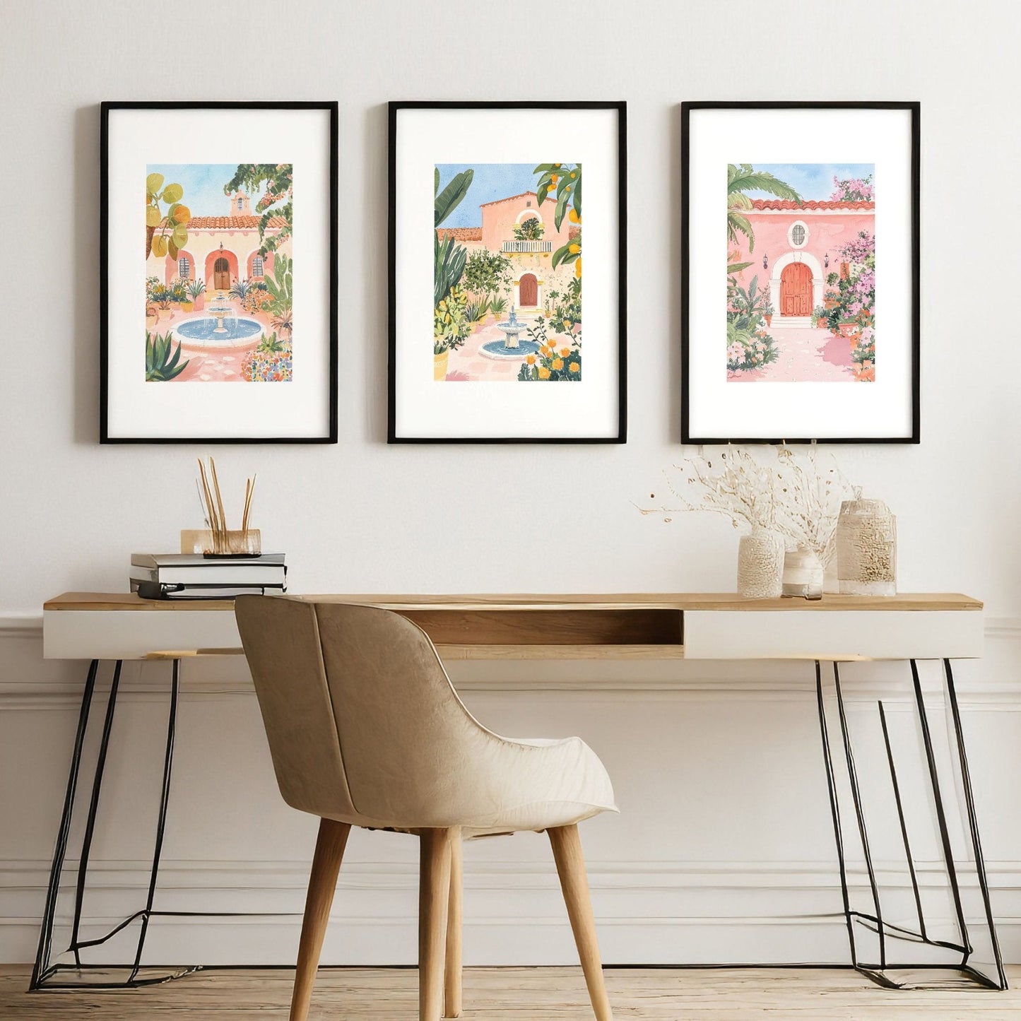 Big Wall Frames | Set of 3 Beach Decor Wall art Prints