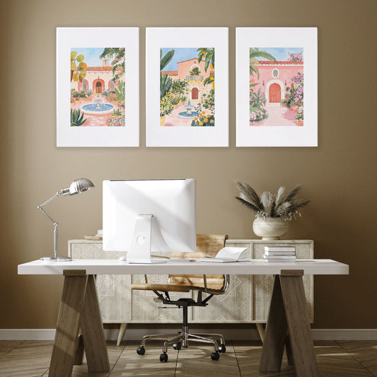 Big Wall Frames | Set of 3 Beach Decor Wall art Prints