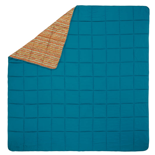 Kelty Biggie Blanket in Stormy Blue/Melted Stripes