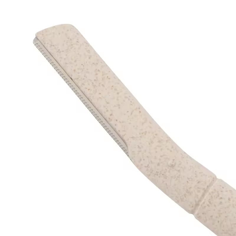 Biodegradable Eco Friendly Eyebrow Razors - Wheat Straw Razor Blades, 12 Pack