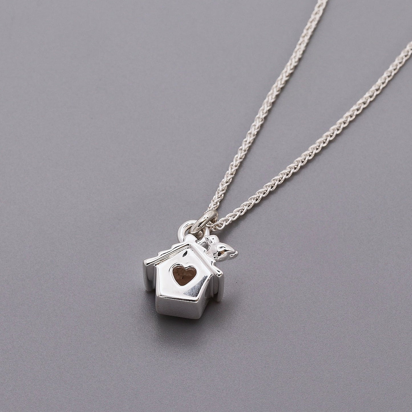 Bird House Silver Charm