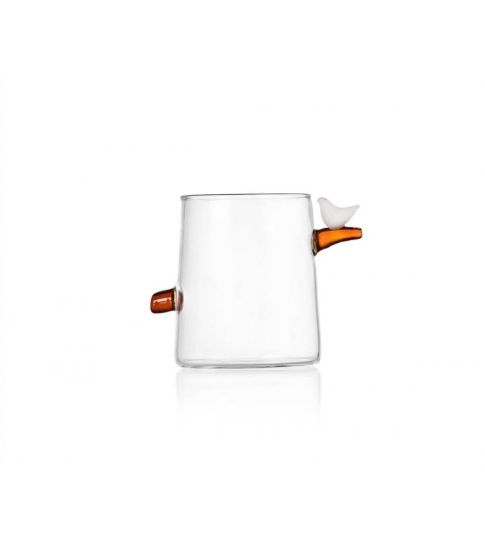 Birds Water Glass by Ichendorf Milan – Handmade Borosilicate Glass, Designer Tomoko Mizu