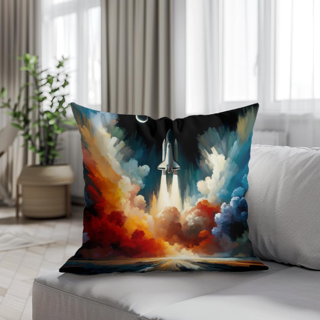 Cosmic Ascent Cotton Cushion