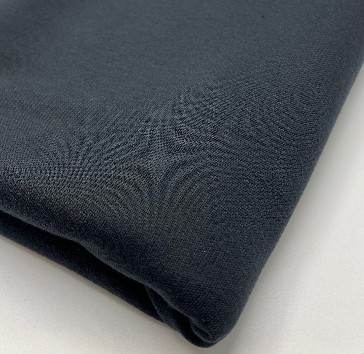 Black 235GSM Poly French Terry Loopback Fabric