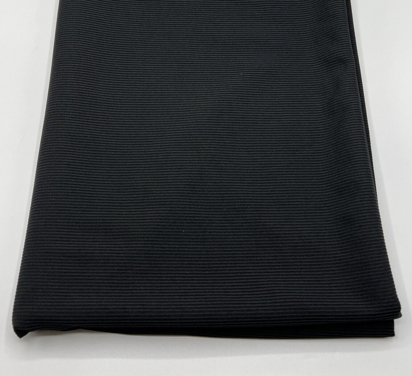 Black 2X1 Fine Rib Stretch Fabric