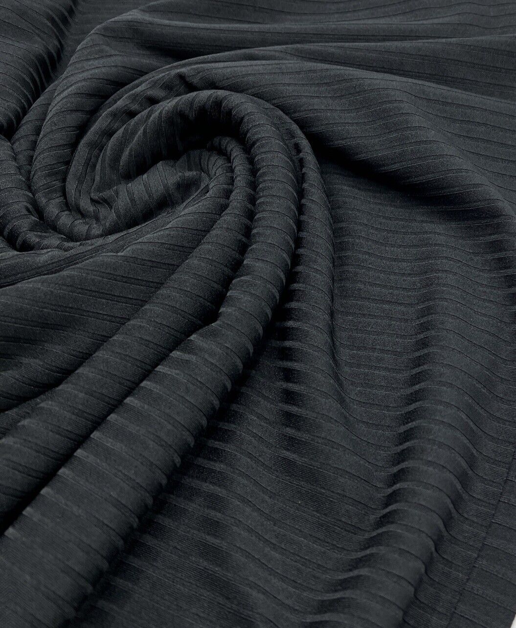 Black 8x4 Wide Rib Stretch Fabric