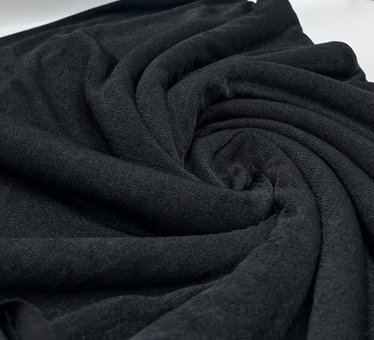 Black Acetate Slinky 4 Way Stretch Fabric