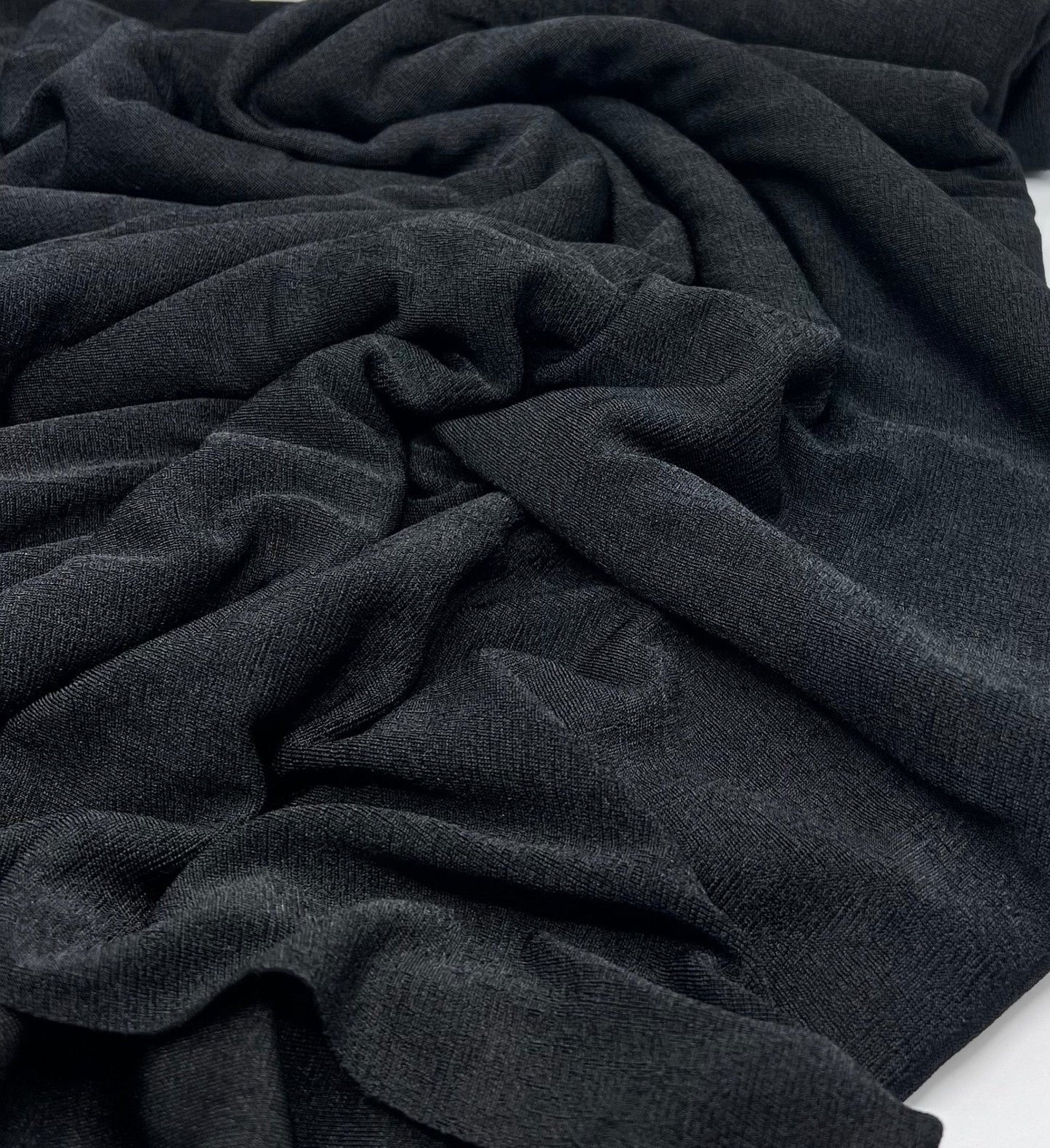 Black Acetate Slinky 4 Way Stretch Fabric