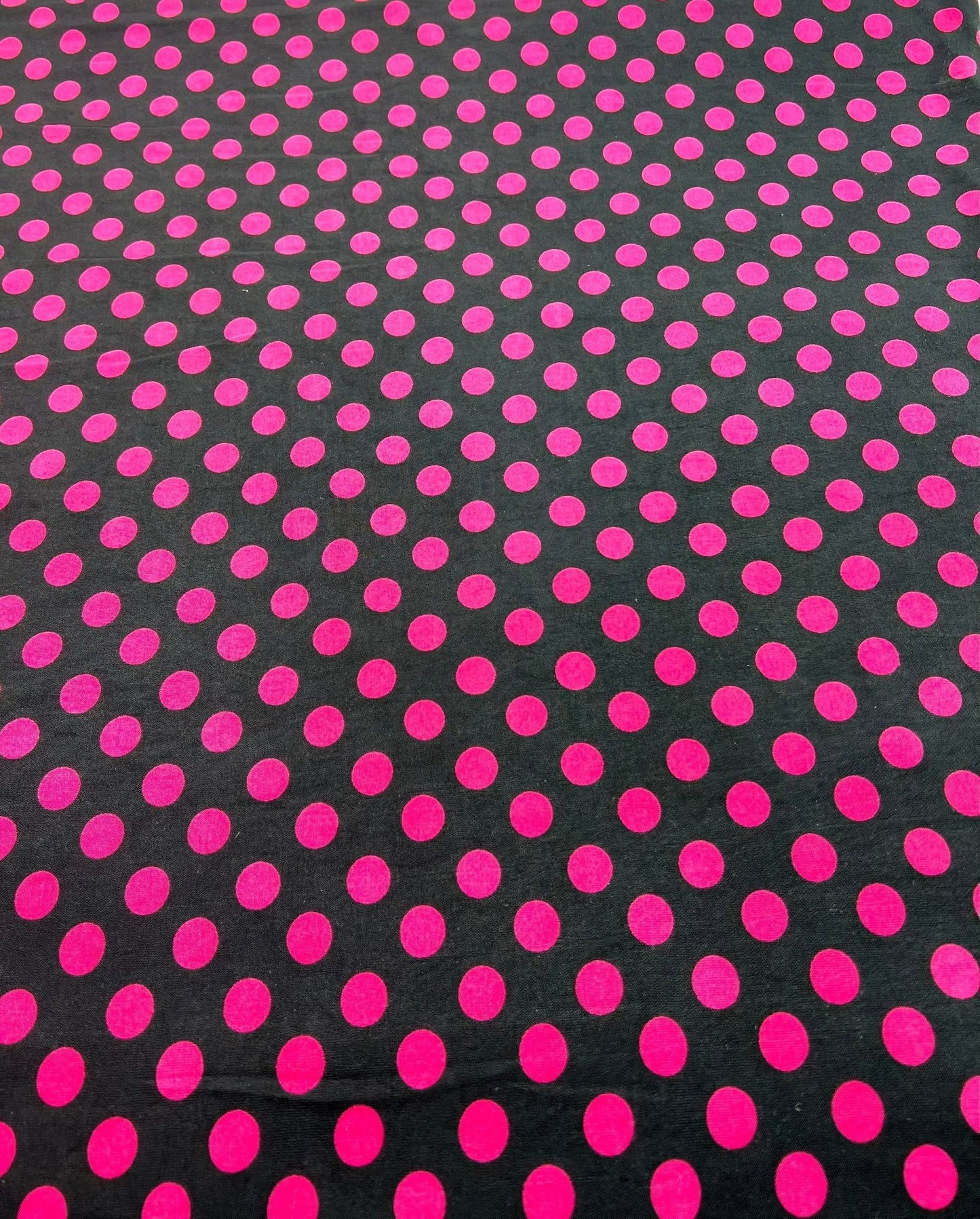 Black Burgundy Polka Spot Print Soft Touch 4 Way Stretch Fabric