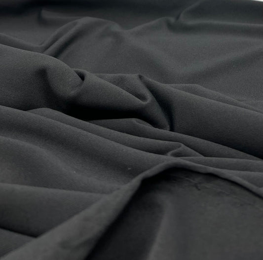 Black Stretch Jersey 220GSM 4 Way Stretch Fabric