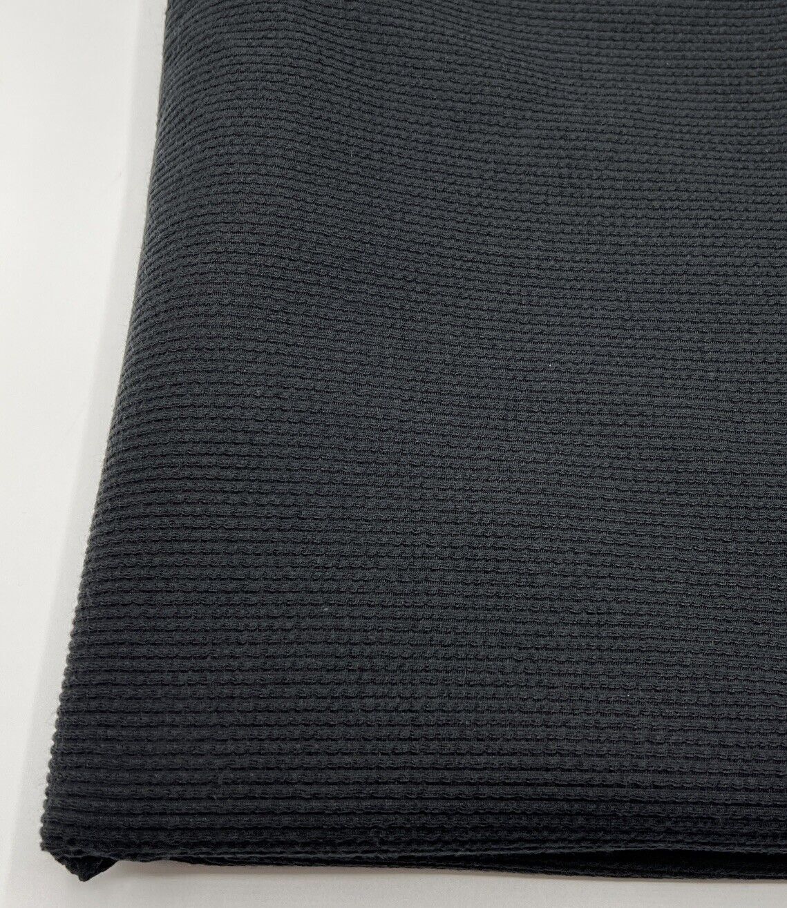 Black Crinkle Rib Stretch Fabric