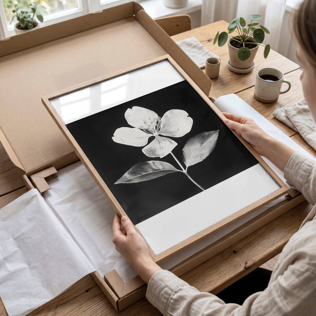 Black Framed Picture French Country Botanical Floral Wall Art Prints | Set of 3