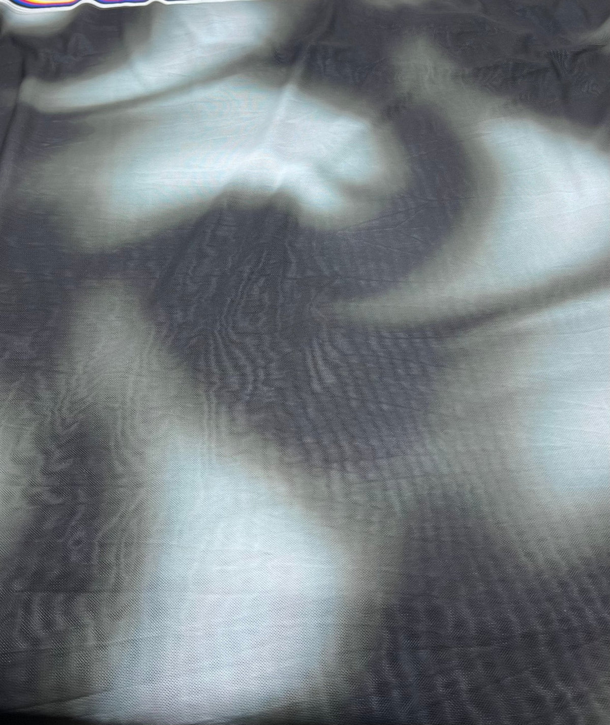 Black Grey Mix Mesh Fabric Stretch