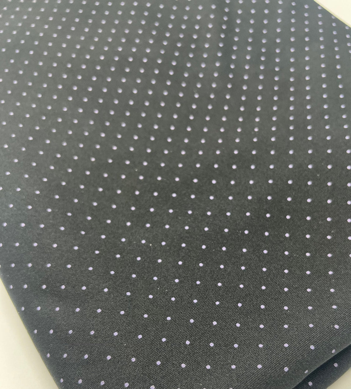 Black Grey Polka Spot Viscose Elastane 4 Way Stretch Fabric