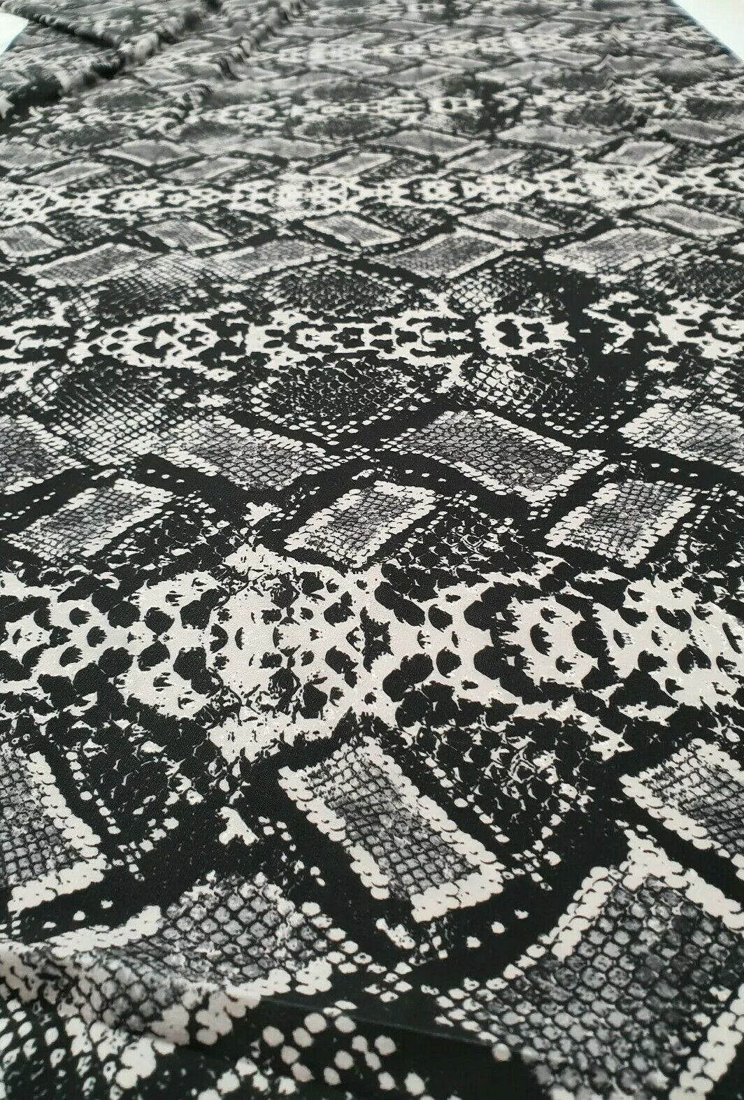 Black Grey Snake ITY Fabric