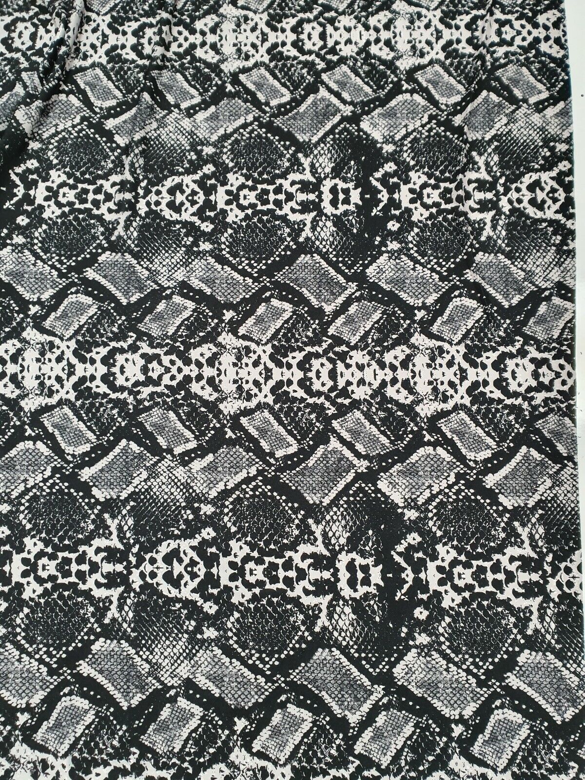 Black Grey Snake ITY Fabric