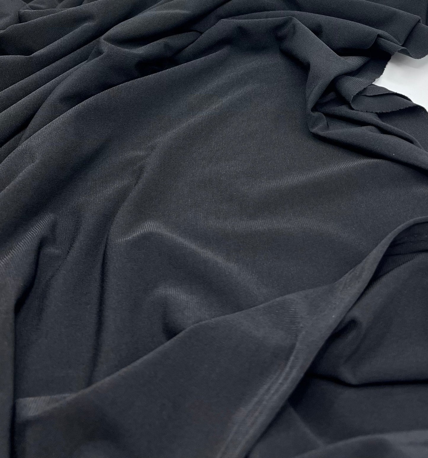 Plain Black ITY Fabric 4 Way Stretch