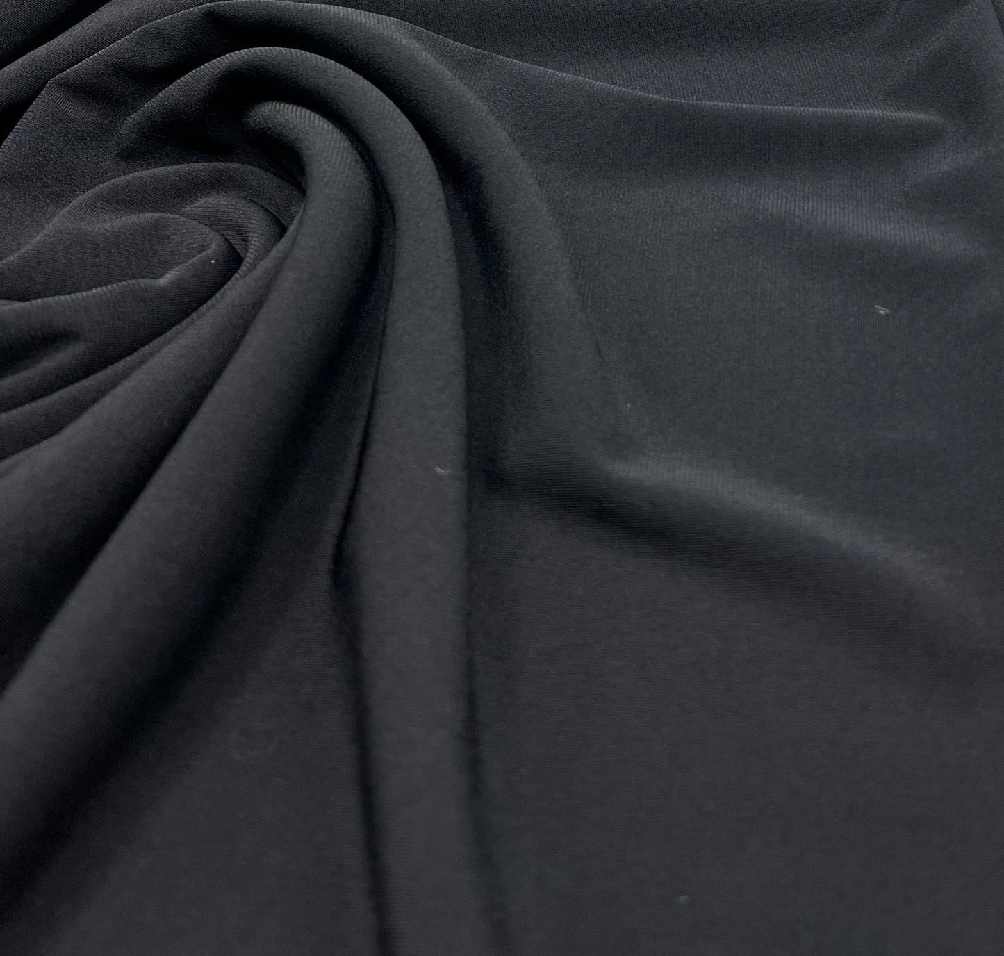 Plain Black ITY Fabric 4 Way Stretch