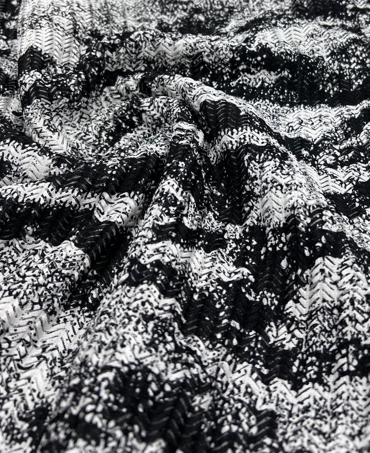 Black Ivory Knitted Fabric