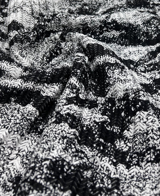 Black Ivory Knitted Fabric