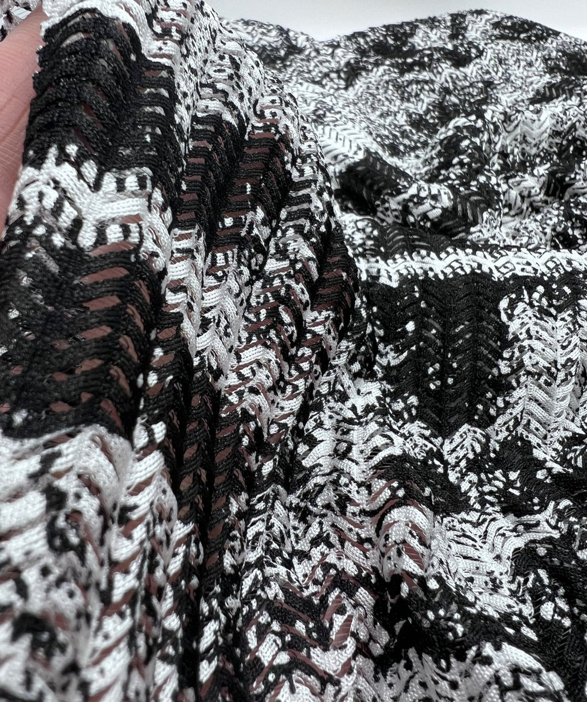 Black Ivory Knitted Fabric