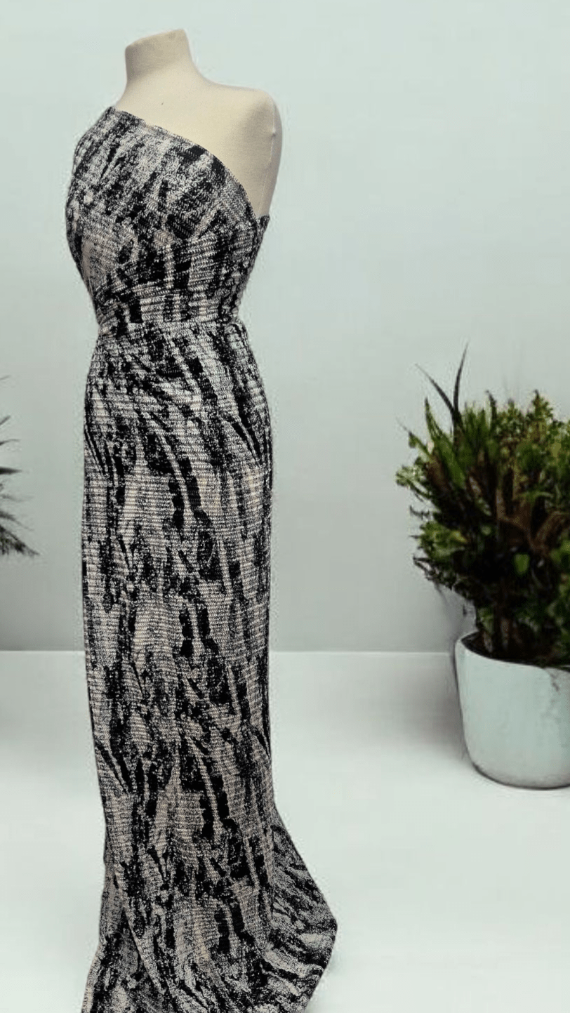 Black Ivory Knitted Fabric