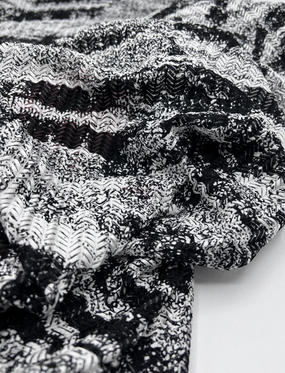Black Ivory Knitted Fabric